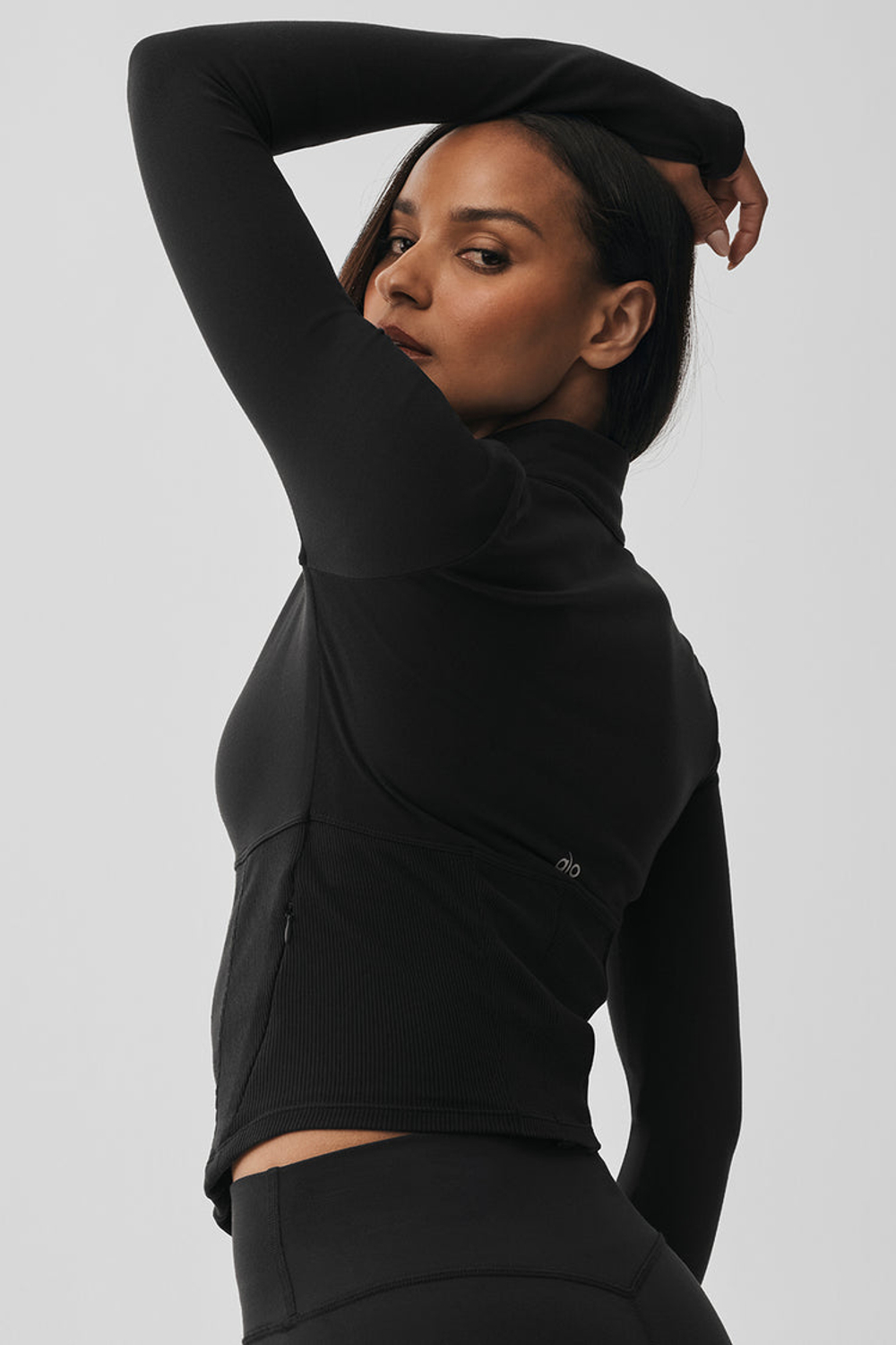 Alo yoga Жакет с аэрографией и застежкой-молнией, черный