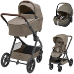 Коляска детская Maxi-Cosi Oxford Plus 3 в 1 с автокреслом Pebble 360 Pro Twillic Truffle 1978470110 Twillic Truffle/Трюфель