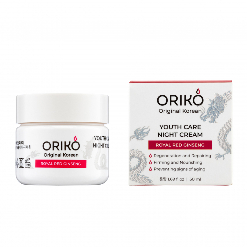 ORIKO Royal Red Ginseng Youth Care Night Cream Обновляющий ночной крем с экстрактом красного женьшеня против первых морщин 50мл