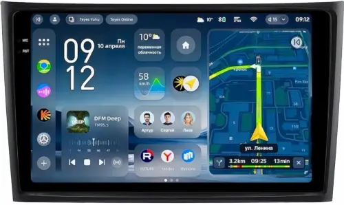 Магнитола для Volvo XC90 2002-2014 (рамка вниз) - Teyes CC4-PRO монитор 10.36" 2K QLED на Android 13, Быстрейшая, Snapdragon 778G, ИИ, CarPlay, DSP, 4G SIM-слот