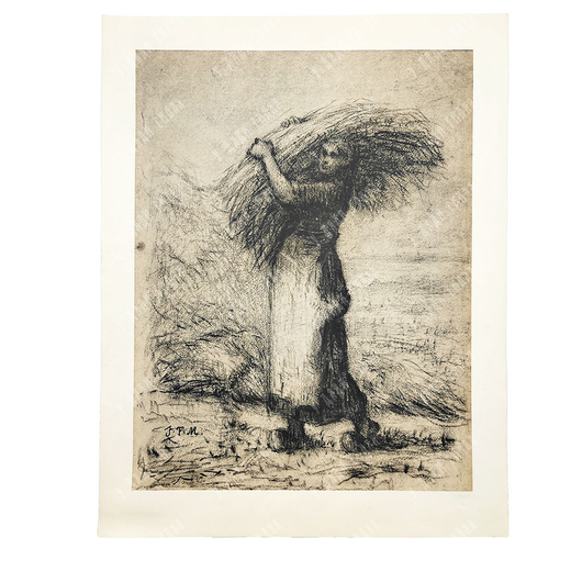 [Albertina facsimile] Милле Ж.-Ф. Сборщица колосьев. Гелиогравюра. ХХ в.