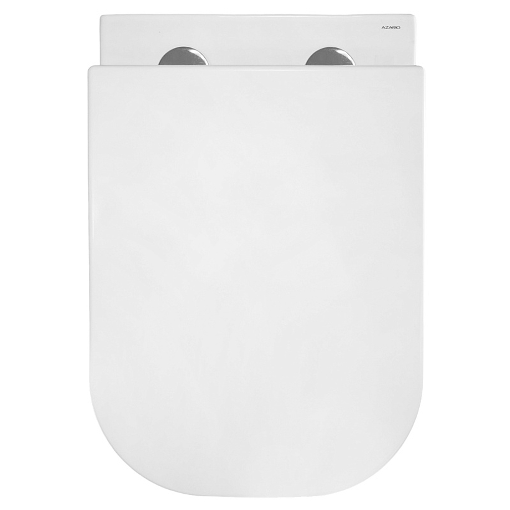 Унитаз подвесной Azario RIANO 350х490х350 безободковый, слив "Скрытое Торнадо", с быстросъемным сиденьем микролифт (AZ-2808E)