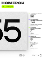 Номер на дверь 955, табличка на дверь для офиса, квартиры, кабинета, аудитории, склада, белая 120х70 мм, Айдентика Технолоджи