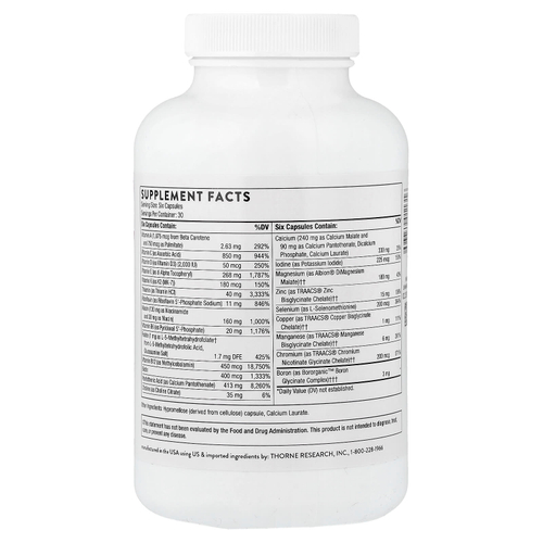 Thorne, мультивитамины для женщин старше 50 лет, 180 капсул