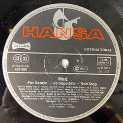 Винтажная виниловая пластинка LP Сборник Mad For Dancin 28 Superhits Nonstop (Germany 1983)