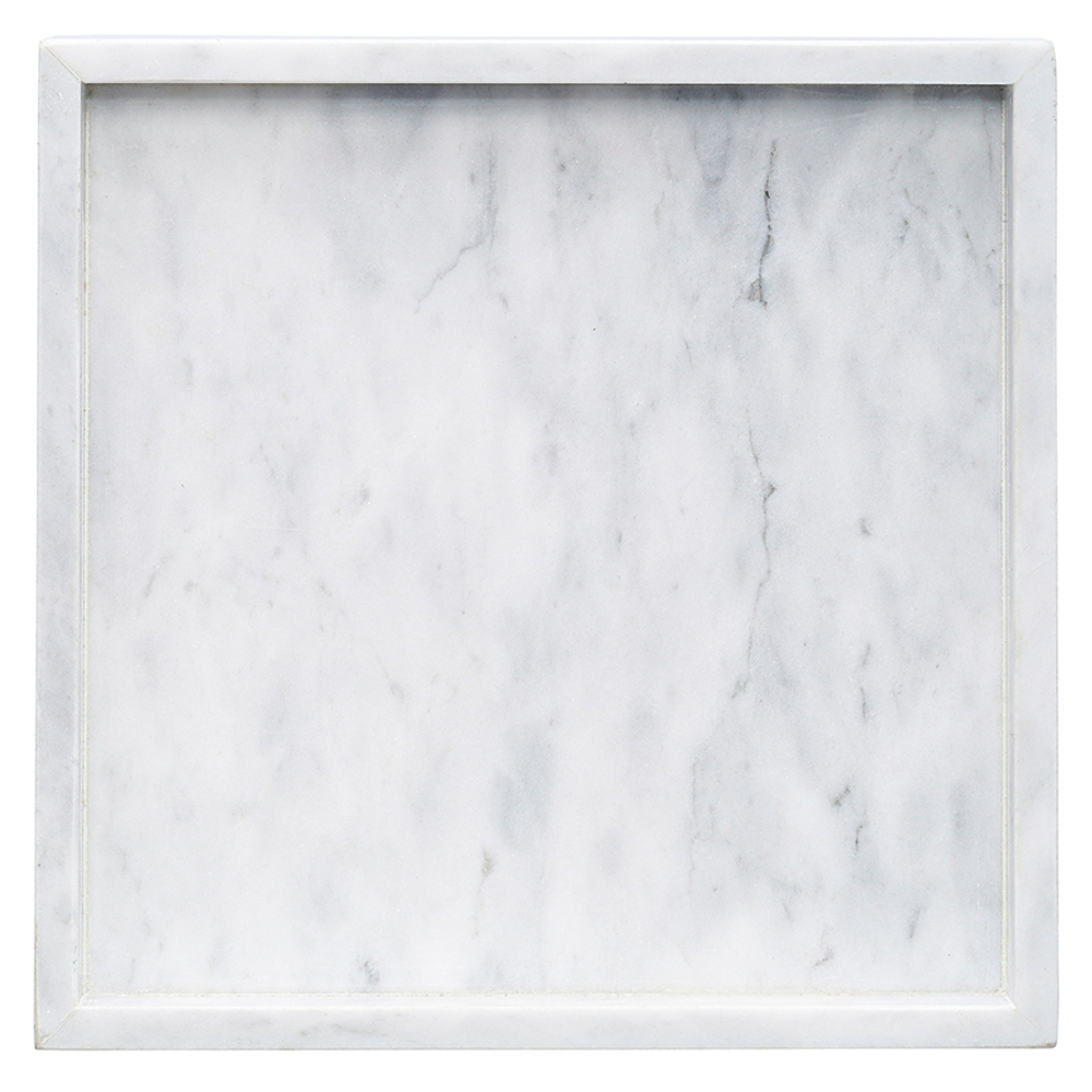 Поднос 25х25см Bergenson Bjorn Marm белый