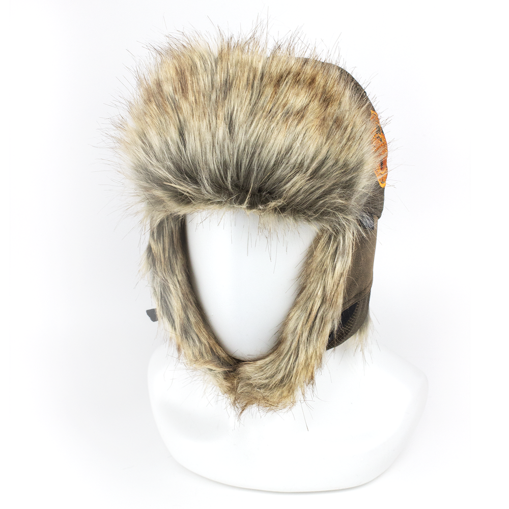 Шапка-ушанка Extreal "КЕВЛАР" (вставки Крэк, мех Волк, Мембрана), XL, Коричневый