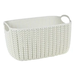 Корзинка ВЯЗАНИЕ 7л белый ротанг 0,17,19х0,29м