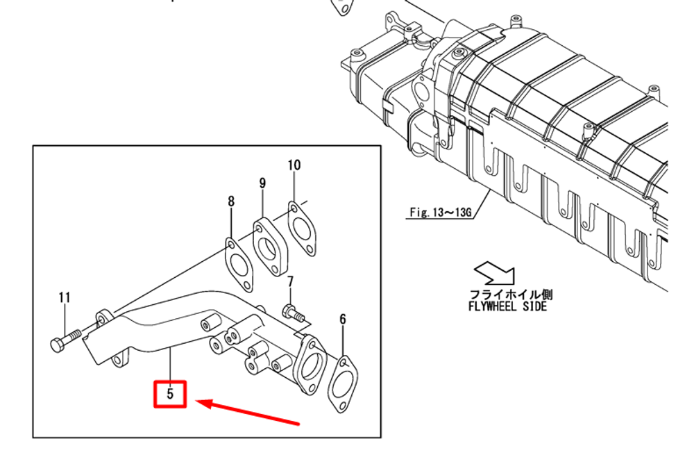 126677-49201 BEND, COOLER INLET