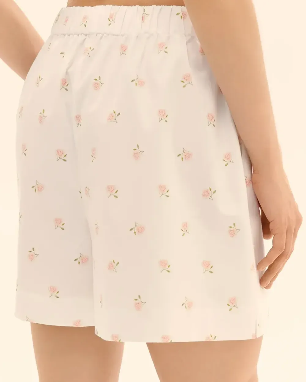 Шорты с цветочным принтом (Soft Skill), белые