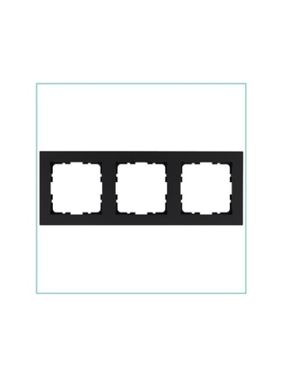 Рамка 3-м G-Classic черн. матов. soft touch Jasmart G1003PB