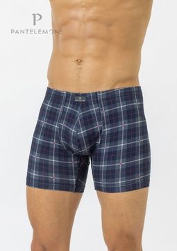 Трусы мужские боксеры Pantelemone PMHL-1222, клетка темно-синяя