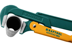 KRAFTOOL  PANZER-90, №0, 3/4", 280 мм, Трубный ключ с прямыми губками (2734-05)