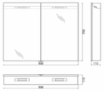 Зеркальный шкаф BelBagno SPC 90 SPC-2A-DL-BL-900 с подсветкой Белый