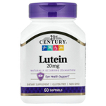 21st Century, лютеин, 20 мг, 60 капсул