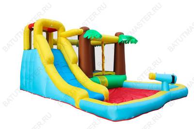 Батут детский на дачу "Солнечный пляж" 3,85*2,93*1,98 м