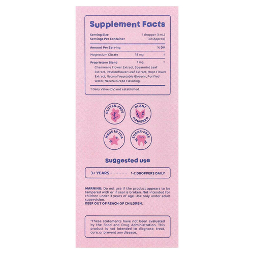 JoySpring, Calmify, жидкий магний, 30 мл (1 жидк. унц.)