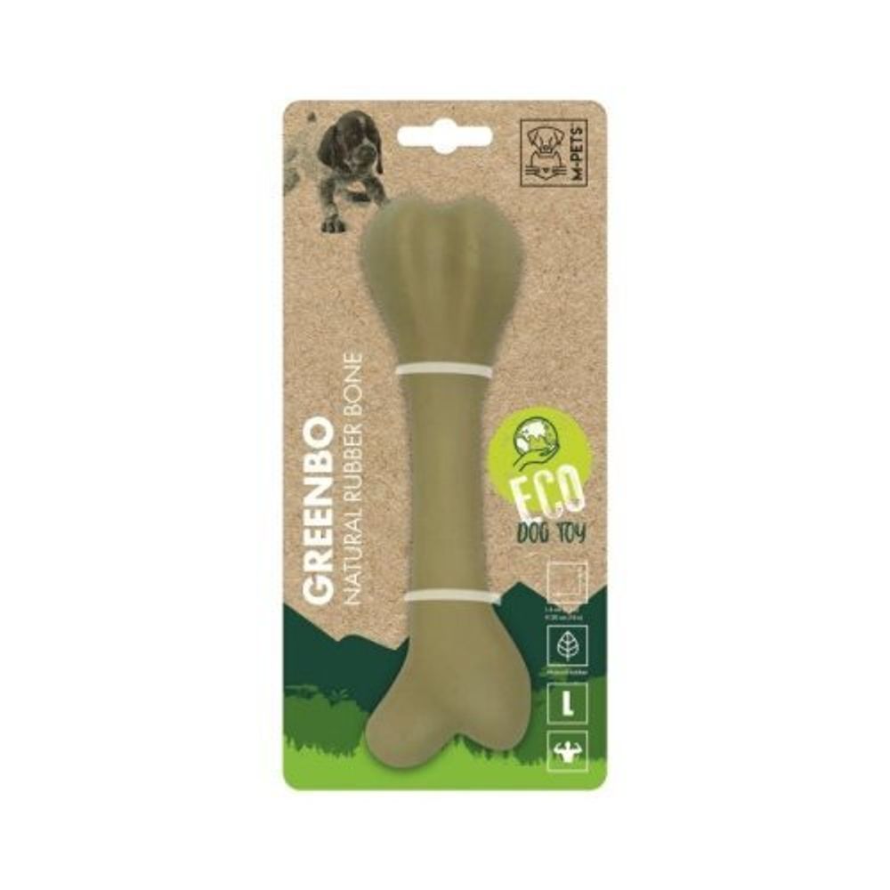 Игрушка для собак кость из натурального каучука ГРИНБО, M, 15 x 4.5 x 3.5 см Mpets