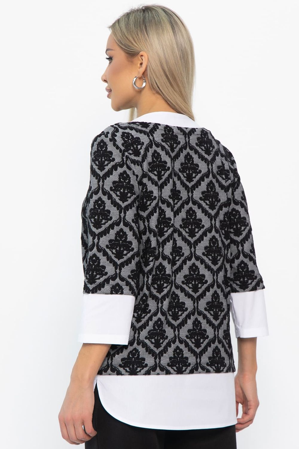 Джемпер Нежный акцент (черно-белый) Б14851-18М LT Collection