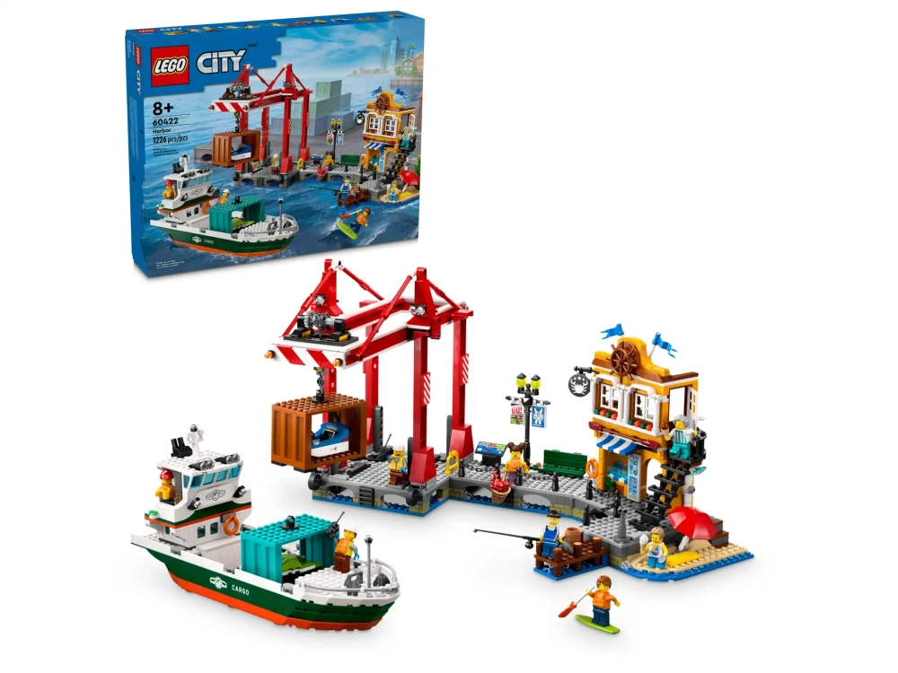 Конструктор LEGO City 60422 Приморская гавань с грузовым кораблем