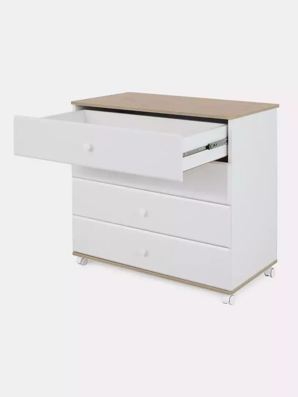 Комод "Ричард" 4 ящ. (арт.72) МДФ 800/4 (дуб/белый)