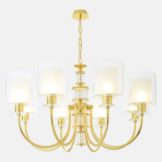 Подвесная люстра Crystal Lux ELENA SP8 GOLD