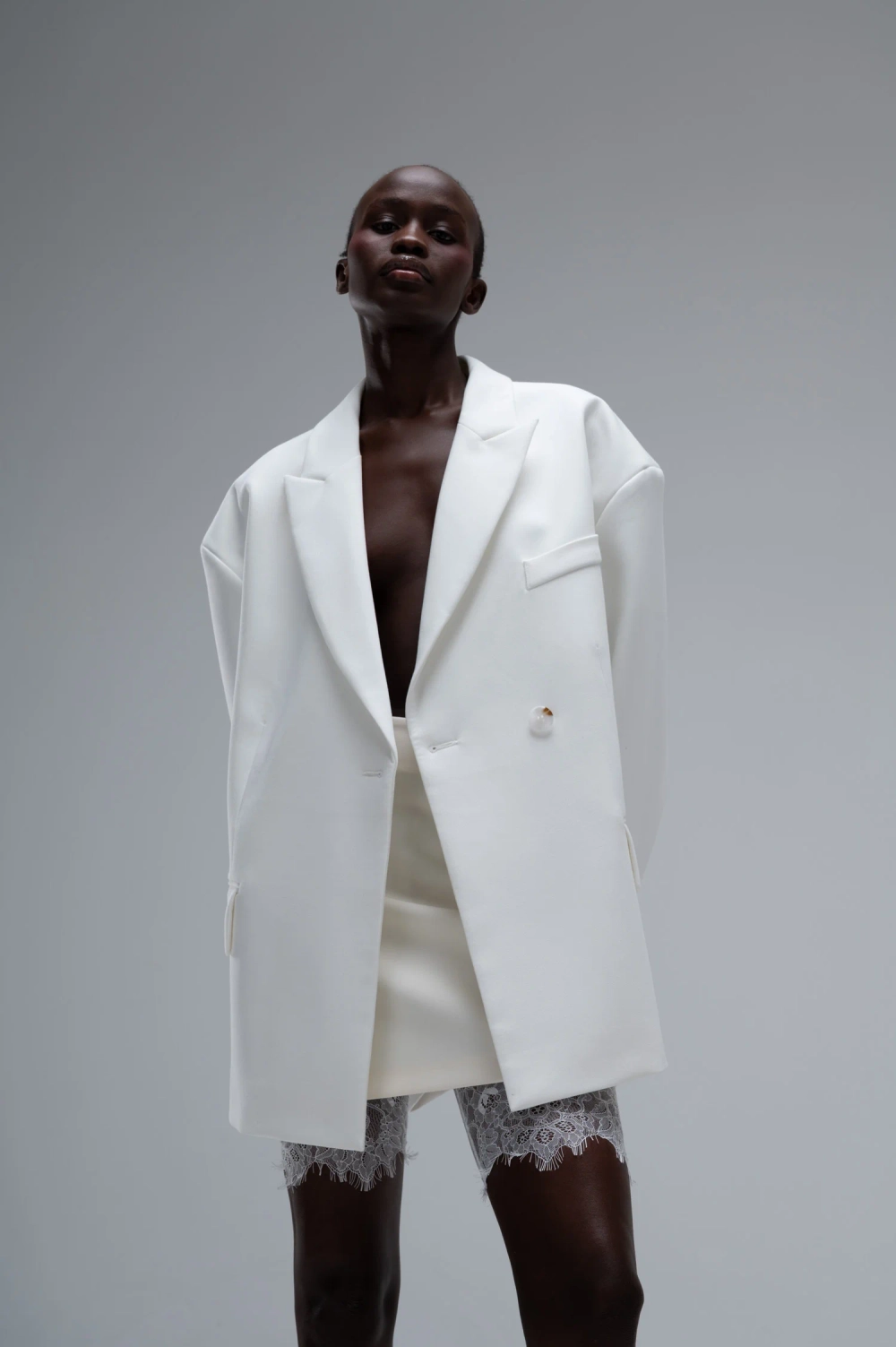 Юбка мини сливочная