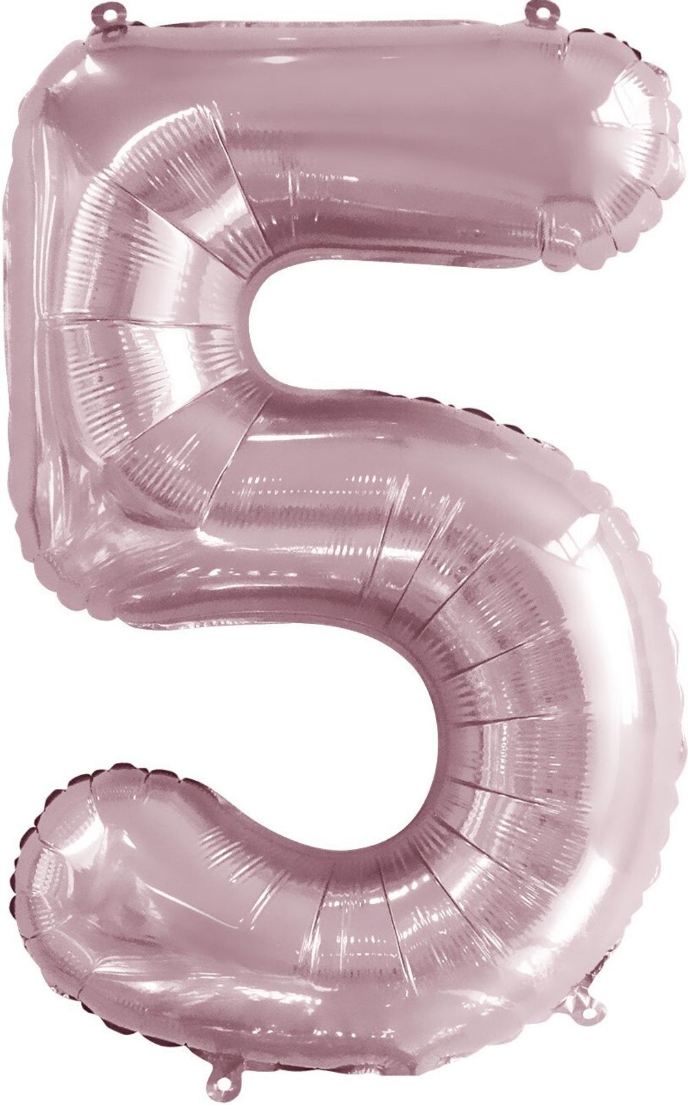 Шар (34"/86 см) Цифра, 5, Slim, Светло-розовый, 1 шт. в упак.