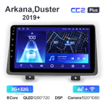 Teyes CC2 Plus 10,2"для Renault Arkana, Duster 2019+