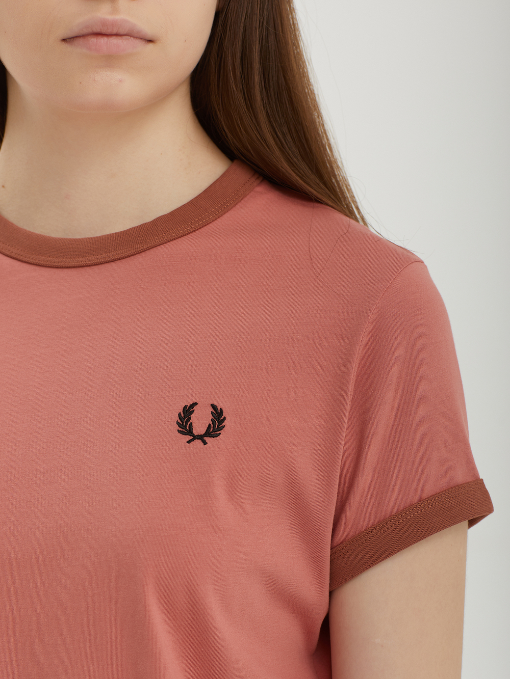 Женская Футболка Cropped Ringer