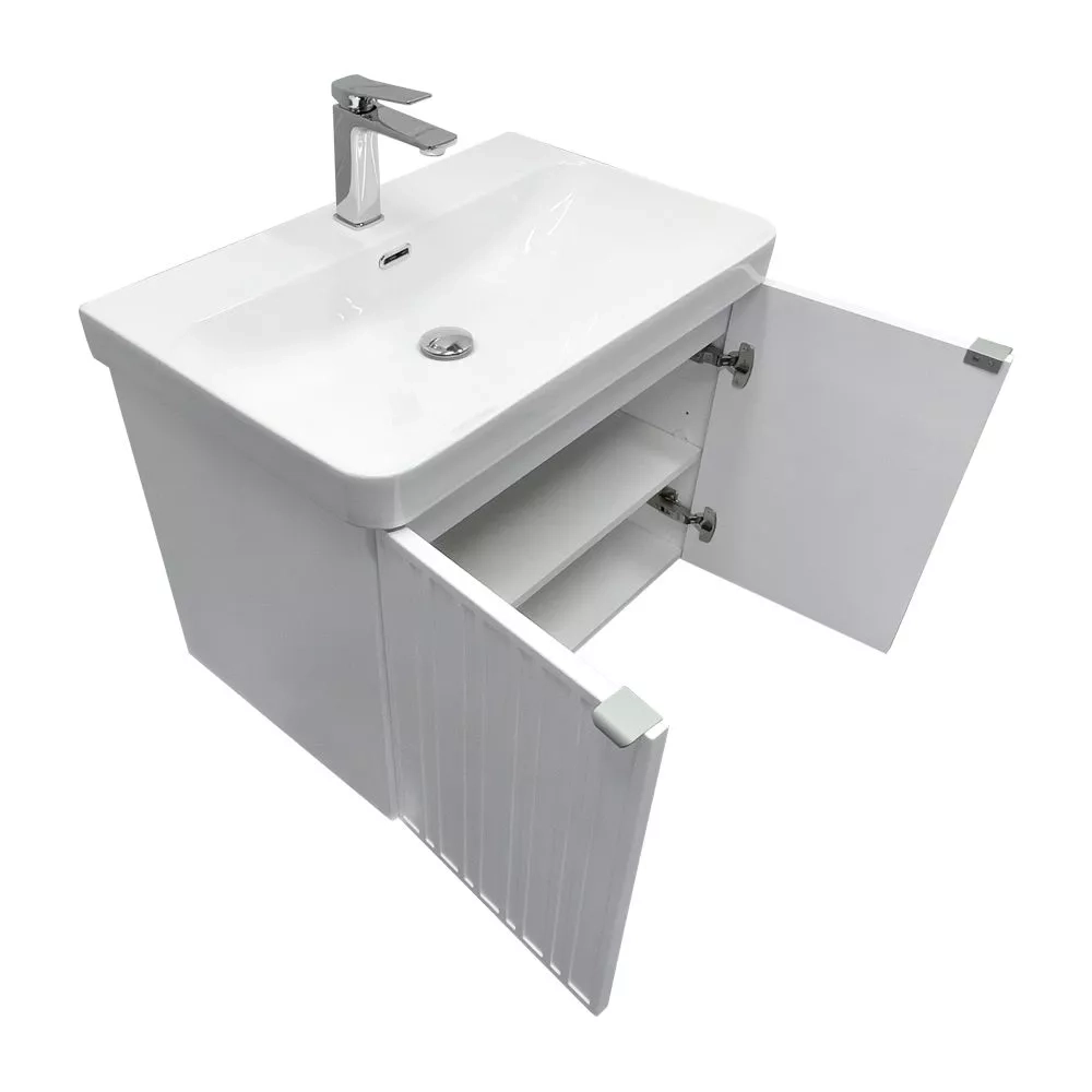 Подвесная тумба-умывальник Comforty Тенерифе-70 белый матовый с раковиной CF19595BX-70