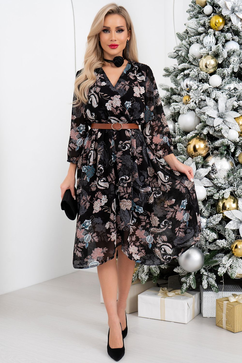 Платье Адель (черный) Р11-2003 Nikol (Акция)