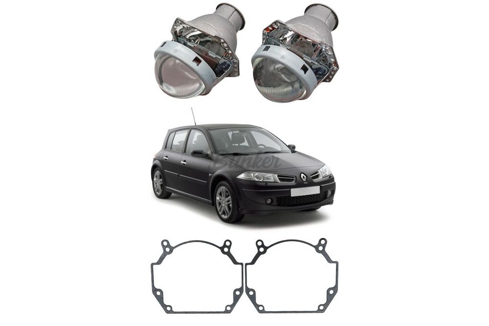 Готовый комплект для замены штатных линз Renault Megane II 2002-2009