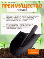 Лопата остроконечная ЛКО 3 *1шт