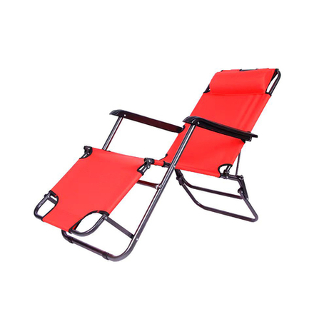 Кресло-шезлонг складное Ecos CHO-153, с подлокотниками, красное