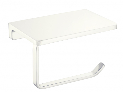 5010-F Держатель для туалетной бумаги с полкой (БЕЛЫЙ) ViEiR  (20/1шт)