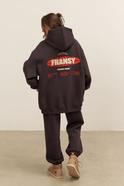 Худи 03 FRANSY PLANET, с начесом, антрацит
