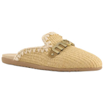 MOU Rubber Sole Abrasion Resistant Closed Toe Slippers Women"s Beige