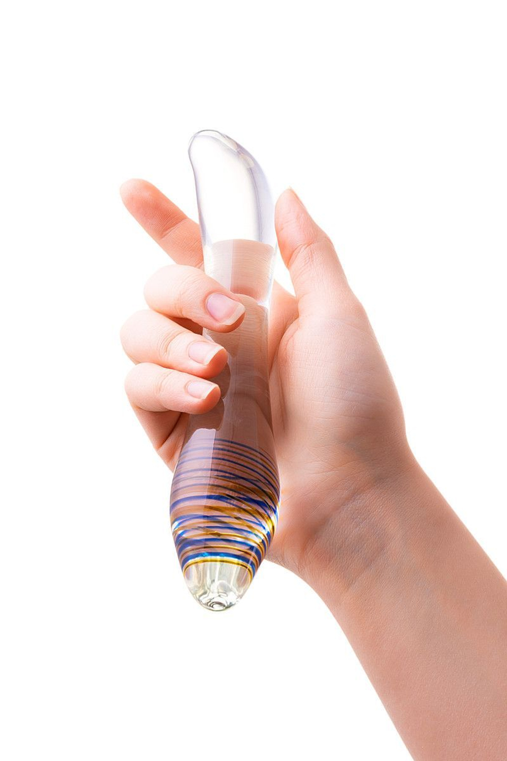 Фаллоимитатор стеклянный Sexus Glass, двусторонний, 22 см