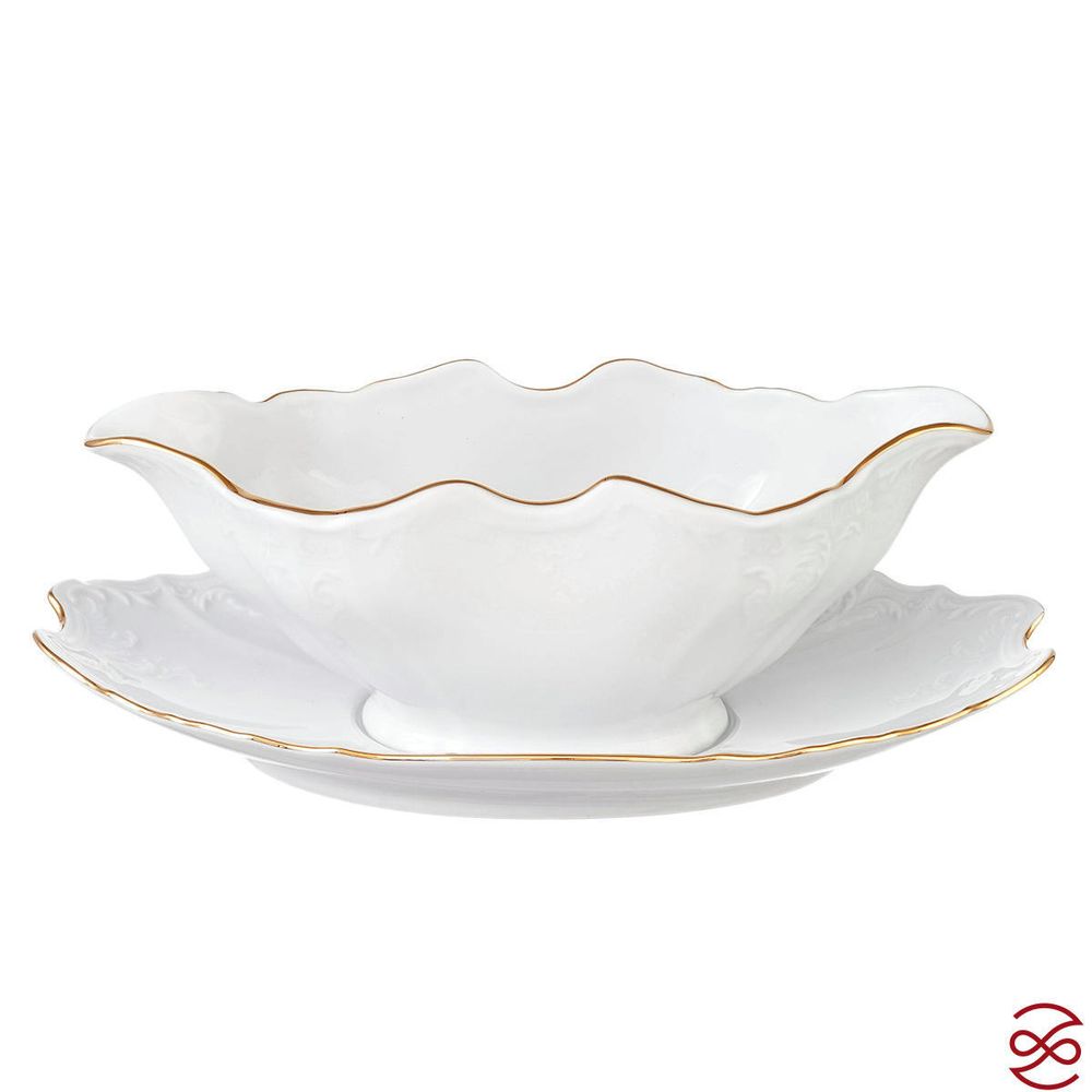 Соусник на подставке Bernadotte Белый узор 500 мл