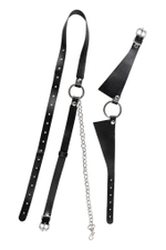 Портупея-чокер-ошейник Pecado чёрная