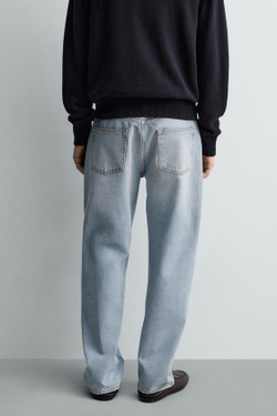 ZARA ДЖИНСЫ STRAIGHT FIT, ГОЛУБОЙ