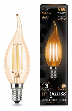 Лампа светодиодная Gauss  E14 5Вт 2700K 104801005