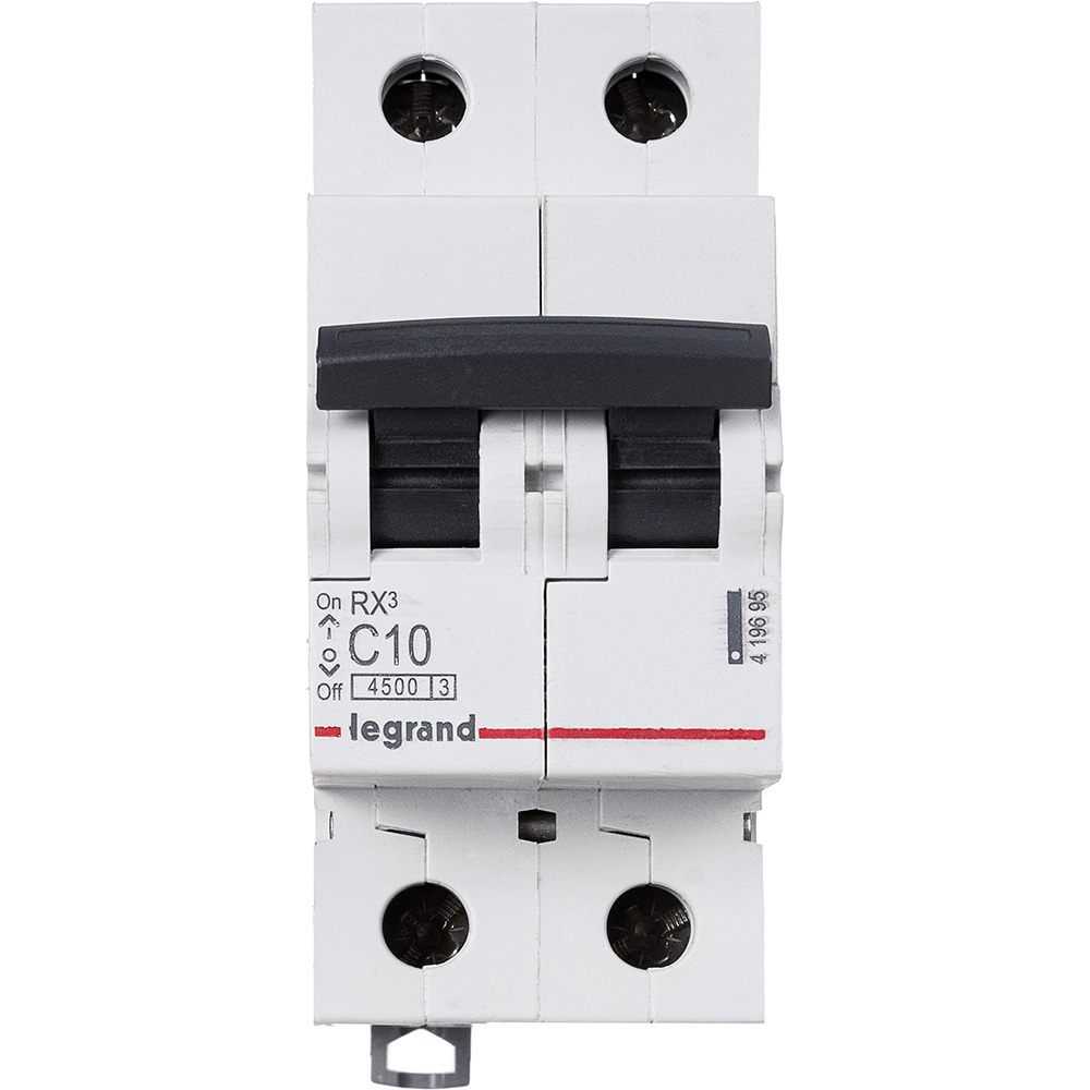 Автоматический выключатель 4,5кА 10А 2П C Rx3 Legrand