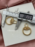 Пуллер-карабин металлический золотистый