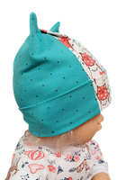 10021 Шапка детская "Кошка" кулирка (50-52)