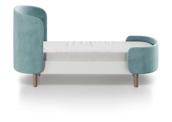 Кровать KIDI Soft для детей от 2 до 4 лет (бирюзовый)