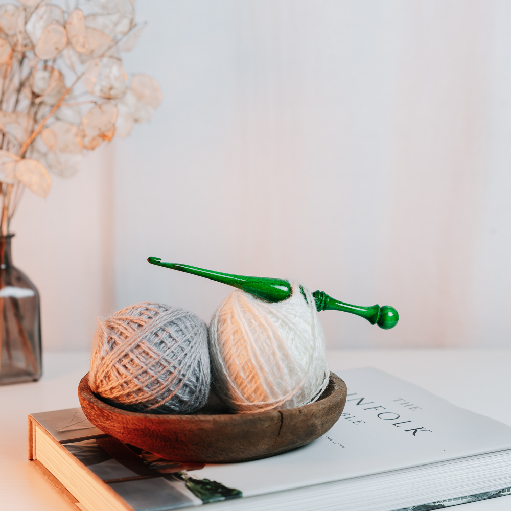 Деревянный крючок для вязания из древесины клена 5 мм. K324