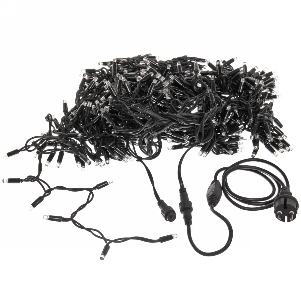 Гирлянда для улицы ЗАНАВЕС «Мерцание» ш2* в6,0 м 960 ламп LED, чёрный провод,1 реж.,IP-65, Теплый белый (возможность соединения)