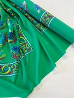 Шелк Ralph Lauren зеленый разноцветным дизайнерским принтом (КУПОНЫ)